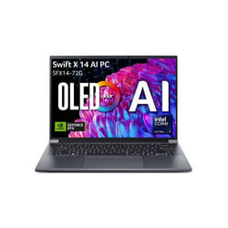 PC Portable Acer Swift SFX14-72G-70QA 14.5" OLED 120 Hz Copilot+ Intel® Core Ultra 7 32 Go RAM 1 To SSD Gris