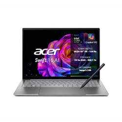 PC portable Acer Swift 16 AI SF16-71T-99D5 16 Ecran tactile Copilot+PC Intel® Core™ Ultra X9 32 Go RAM 1 To SSD Gris