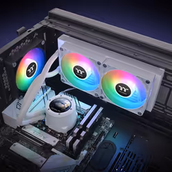Thermaltake TH240 V2 Ultra ARGB Processeur Kit de refroidissement du liquide 24 cm Blanc 1 pièce(s) - Vue supplémentaire 6
