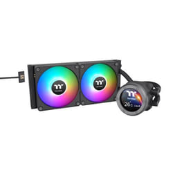 Thermaltake CL-W416-PL14SW-A système de refroidissement d’ordinateur Boitier PC, Processeur Refroidisseur de liquide tout-en-un 14 cm Noir 1 pièce(s)