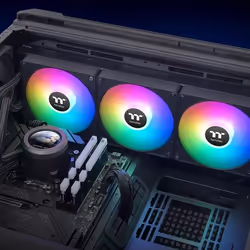 Thermaltake CL-W417-PL14SW-A système de refroidissement d'ordinateur Boitier PC, Processeur Refroidisseur de liquide tout-en-un 14 cm Noir 1 pièce(s) - Vue supplémentaire 6