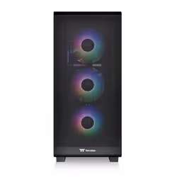 Thermaltake S250 TG, Midi Tower, PC, Noir, ATX, EATX, micro ATX, Mini-ITX, SPCC, 16,5 cm