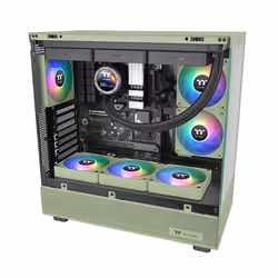 Thermaltake CL-F198-PL12MG-A système de refroidissement d'ordinateur Boitier PC Ventilateur 12 cm Vert 3 pièce(s) - Vue supplémentaire 6