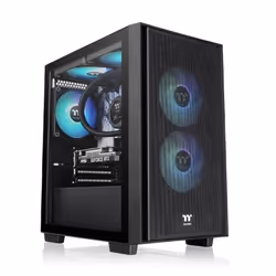 Thermaltake Versa H16 TG ARGB, Micro Tower, PC, Noir, micro ATX, Mini-ITX, SPCC, Verre trempé, Multi