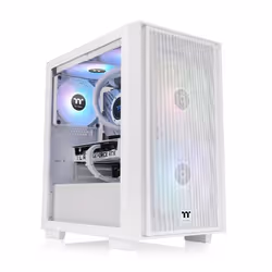 Thermaltake Versa H16 TG ARGB, Micro Tower, PC, Blanc, micro ATX, Mini-ITX, SPCC, 17,5 cm