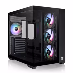 Thermaltake View 380 TG ARGB, Midi Tower, PC, Noir, ATX, micro ATX, Mini-ITX, SPCC, Verre trempé, Jouer