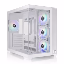 Thermaltake View 380 TG ARGB Snow, Midi Tower, PC, Blanc, ATX, micro ATX, Mini-ITX, SPCC, Verre trempé, Jouer