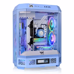 Thermaltake The Tower 600 Hydrangea Blue, Midi Tower, PC, Bleu, ATX, micro ATX, Mini-ITX, SPCC, Verre trempé, Jouer