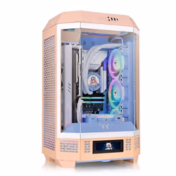 Thermaltake Tower 300 Peach Fuzz, Micro Tower, PC, Pêche, micro ATX, Mini-ITX, SPCC, 21 cm