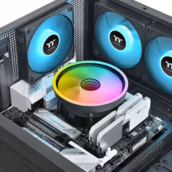 Thermaltake UX150-L ARGB Sync Processeur Refroidisseur d'air 13 cm Noir 1 pièce(s) - Vue supplémentaire 6