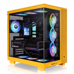Thermaltake View 380 XL TG ARGB, Midi Tower, PC, Jaune, ATX, micro ATX, Mini-ITX, SPCC, Verre trempé, Jouer