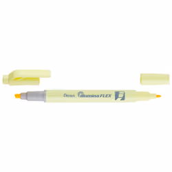 Pentel Illumina Flex, 1 pièce(s), Jaune, Pointe fine/biseautée, Jaune, Pastel Yellow, Rond