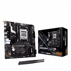 Asrock B850M-X WiFi R2.0, AMD, Emplacement AM5, AMD Ryzen 7000 Series, AMD Ryzen 8000 Series, AMD Ryzen 9000 Series, DDR5-SDR ...