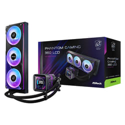 Asrock Phantom Gaming 360 LCD Processeur Kit de refroidissement du liquide 12 cm Noir