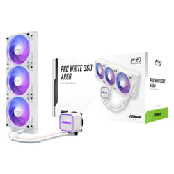 Asrock Pro White 360 ARGB Processeur Refroidisseur de liquide tout-en-un 12 cm Blanc