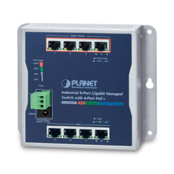 PLANET WGS-804HPT commutateur réseau Géré Gigabit Ethernet (10/100/1000) Connexion Ethernet, supportant l'alimentation via ce port (PoE) Noir