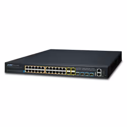 PLANET SGS-6341-24P4X, Géré, L3, Gigabit Ethernet (10/100/1000), Connexion Ethernet, supportant l'alimentation via ce port (P ...