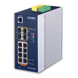 PLANET IGS-5225-8P4S commutateur réseau Géré L2+ Gigabit Ethernet (10/100/1000) Connexion Ethernet, supportant l'alimentation via ce port (PoE) Bleu, Argent