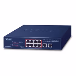 PLANET FSD-1008HP, Non-géré, Fast Ethernet (10/100), Full duplex, Connexion Ethernet, supportant l'alimentation via ce port ( ...