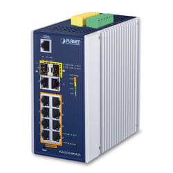 PLANET IGS-5225-8P2T2S commutateur réseau Géré L2+ Gigabit Ethernet (10/100/1000) Connexion Ethernet, supportant l'alimentation via ce port (PoE) Bleu, Blanc