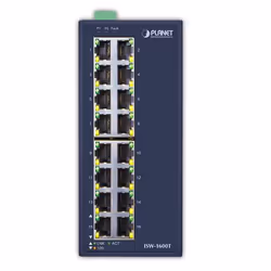 PLANET ISW-1600T commutateur réseau Non-géré Fast Ethernet (10/100) Bleu - Vue supplémentaire 2