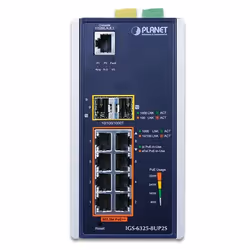 PLANET IGS-6325-8UP2S commutateur réseau Géré L3 Gigabit Ethernet (10/100/1000) Connexion Ethernet, supportant l'alimentation via ce port (PoE) Aluminium, Noir