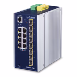 PLANET IP30 Industrial L3 8-Port, Géré, L3, Gigabit Ethernet (10/100/1000), Full duplex, Montage mural