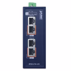PLANET IPOE-270-12V commutateur réseau Connexion Ethernet, supportant l'alimentation via ce port (PoE) Bleu - Vue supplémentaire 2
