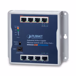 PLANET P30 Industrial 8-Port, Non-géré, Connexion Ethernet, supportant l'alimentation via ce port (PoE), Montage mural