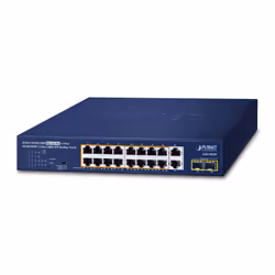 PLANET 16-Port 10/100/1000T 802.3at, Non-géré, Gigabit Ethernet (10/100/1000), Full duplex, Connexion Ethernet, supportant l' ...