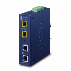 PLANET Industrial 2-Port, SFP, Avec fil, Bleu, Métal, IP30, FCC Part 15 Class A, CE IEC60068-2-32 (free fall) IEC60068-2-27 ( ...