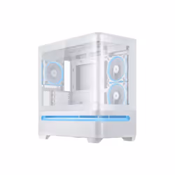 Boîtier PC - ASUS - Prime AP202 TG ARGB - Blanc - Micro-ATX - 3 ventilateurs ARGB préinstallés