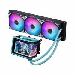 ASUS ROG RYUO IV 360 ARGB Hatsune Miku Edition Processeur Refroidisseur de liquide tout-en-un 12 cm Noir, Turquoise - Vue supplémentaire 7