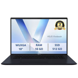 PC Portable ASUS VivoBook 18 M1807 : Sans Windows - 18.0 WUXGA - AMD Ryzen AI 7 445 - RAM 16Go - 512Go SSD