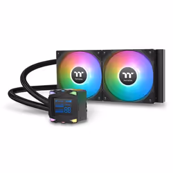 Thermaltake LA240-S ARGB, Kit de refroidissement du liquide, 12 cm, 600 tr/min, 2500 tr/min, Noir