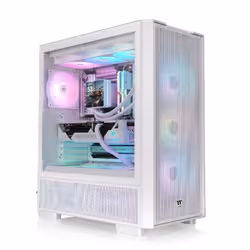 Thermaltake S380 TG ARGB Midi Tower Noir, Blanc - Vue supplémentaire 5