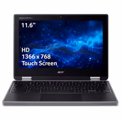 Acer Chromebook R724T-TCO-K01L MediaTek 11.6" PC portable Écran tactile HD 8Go RAM 64Go Flash Wi-Fi 6 ChromeOS Noir Français - Vue supplémentaire 2