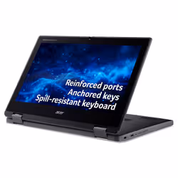 Acer Chromebook R724T-TCO-K01L MediaTek 11.6" PC portable Écran tactile HD 8Go RAM 64Go Flash Wi-Fi 6 ChromeOS Noir Français - Vue supplémentaire 3