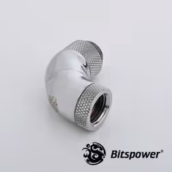 Bitspower BP-90R3D, Laiton, Argent