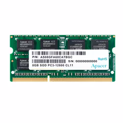 Apacer AS08GFA60CATBGJ, 8 Go, 1 x 8 Go, DDR3, 1600 MHz, 204-pin SO-DIMM