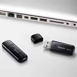 Apacer AH355 lecteur USB flash 64 Go USB Type-A 3.2 Gen 1 (3.1 Gen 1) Noir