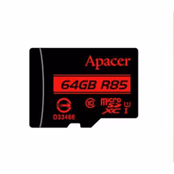 Apacer microSDXC UHS-I U1 Class10, 64 Go, MicroSDXC, Classe 10, UHS-I