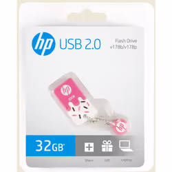 PNY HP v178p 32GB lecteur USB flash 32 Go USB Type-A 2.0 Rose, Blanc