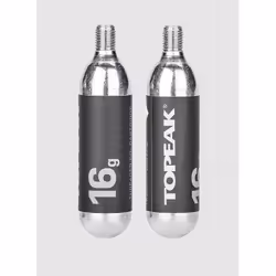 Topeak TCOT-2, Cartouches de gonflement au CO2, Noir, Acier inoxydable
