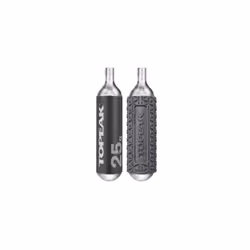 Topeak Threaded 25g CO2 cartridge, Cartouches de gonflement au CO2, Gris, Acier inoxydable