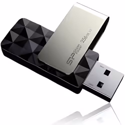 Silicon Power Blaze B30, 256 Go, USB Type-A, 3.2 Gen 1 (3.1 Gen 1), Housse, 14,8 g, Noir, Argent