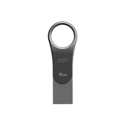 Silicon Power Mobile C80 lecteur USB flash 16 Go USB Type-A / USB Type-C 3.2 Gen 1 (3.1 Gen 1) Titane