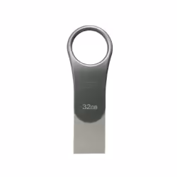 Silicon Power Mobile C80, 32 Go, USB Type-A / USB Type-C, 3.2 Gen 1 (3.1 Gen 1), Sans capuchon, 8 g, Titane