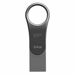 Silicon Power Mobile C80 lecteur USB flash 64 Go USB Type-A / USB Type-C 3.2 Gen 1 (3.1 Gen 1) Titane