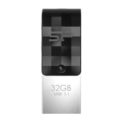 Silicon Power Mobile C31 lecteur USB flash 32 Go USB Type-A / USB Type-C 3.2 Gen 1 (3.1 Gen 1) Noir, Argent